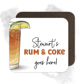 Personalised Rum & Coke Coaster