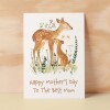 Mother's Day Card For Mum Cute Deer Mother's Day Mothers Day card Mothering Sunday Happy Mother's Day Card For Mom Mommy Mum Mummy - Small (4x6) / Blank Message