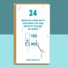 Funny 24th Birthday Card - For Him or For Her - personalised - For Brother, Sister, Colleague, Friend, anyone turning 24 years old - Blank inside - Large