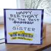 Hilariously Funny Reduction Brother/Sister Birthday Card - Brother crossed out