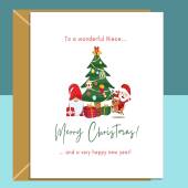 Niece Christmas Card - Ideal personalised Xmas card for your Niece