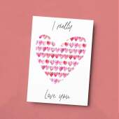 Anniversary or Valentine's Card for Her Anniversary Card for Wife Valentines Day Card For Husband Boyfriend or Girlfriend Love Hearts