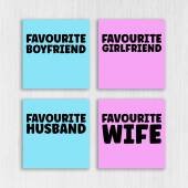 Funny favourite wife, husband, boyfriend, girlfriend Valentine's Day, Valentines, anniversary, love card (Size A6/A5/A4/Square 6x6")