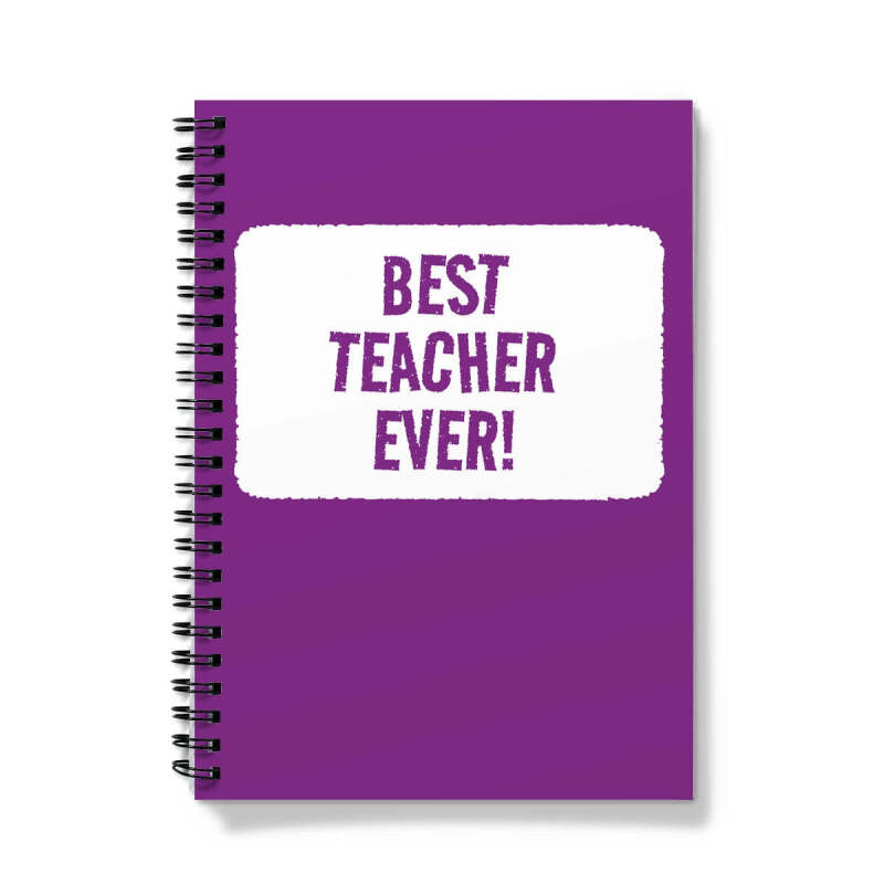 Best Teacher Ever Notebook - Purple - A5 - Lined