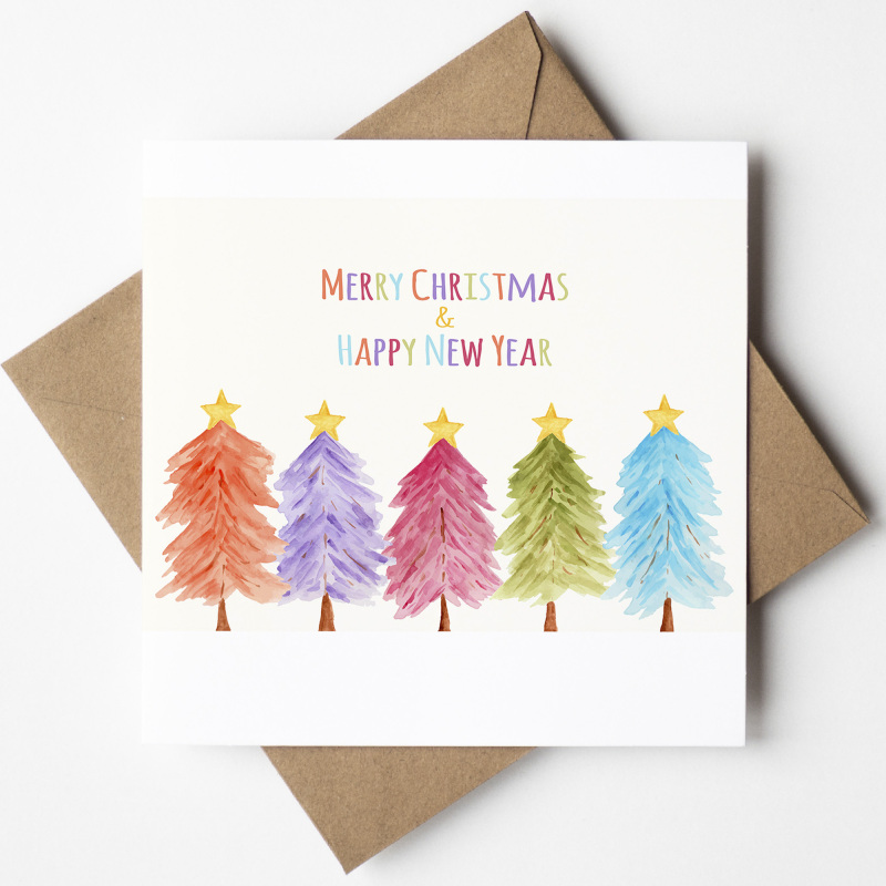 Christmas Tree Card | Watercolour | Traditional Christmas Card | Classic Christmas Card | Watercolour Christmas Tree Card Packs or Singles