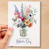 Mother's Day Card For Mum Happy Mother's Day Mothers Day card Mothering Sunday Floral Mixed Flowers Mom Mommy Mum Mummy - Small (4x6) / Blank Message