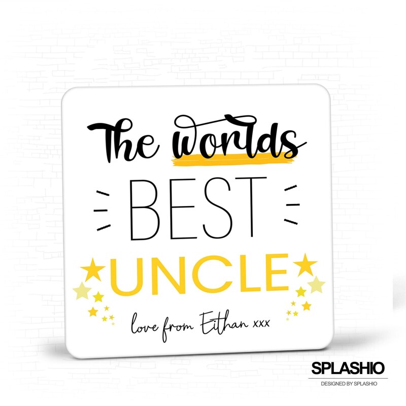 World's Best Uncle Mug Personalised with optional Coaster - Uncle Gift, Best Uncle Gift, Christmas Gift, Stocking Filler, Personalised Gift - Mug Only