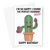 Happy Birthday Card For Husband - Cactus Perfect Prick -  A5 Greeting Card - A5 Portrait - 1 Card