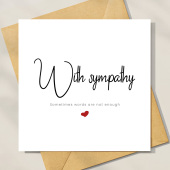 Sympathy Card - Sometimes There Are No Words Card, Bereavement Card