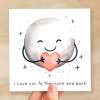 Anniversary Card For Boyfriend or Girlfriend Love You To The Moon Cute Card For Wife Love Card For Husband - Square (6x6) / Blank Message