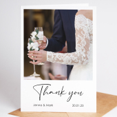 Thank You Wedding Cards Personalised Photo Wedding Cards