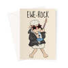 Funny Sheep Birthday Card - Ewe-Rock - A5 Portrait - 1 Card