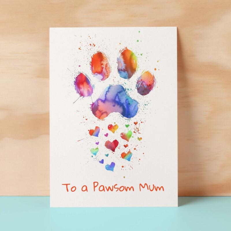 Mother's Day Card From The Dog Mother's Day Mothers Day card Mothering Sunday Happy Mother's Day Card For Mom Mommy Mum Mummy - Small (4x6) / Blank Message