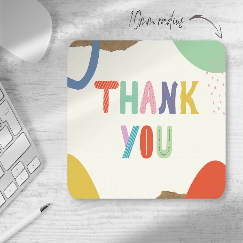 Printed Thank You / Note Postcards Multicoloured Fancy with Envelope | A6 Size Format | Small Business, Gifts, Events - Squared (No Env) - 8