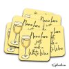 Personalised White Wine Coaster, Personalised Coaster White Wine Coaster, Best Friend Gift, Gift For Wine Lover, Wine Gift, Custom Gift. - Single Coaster