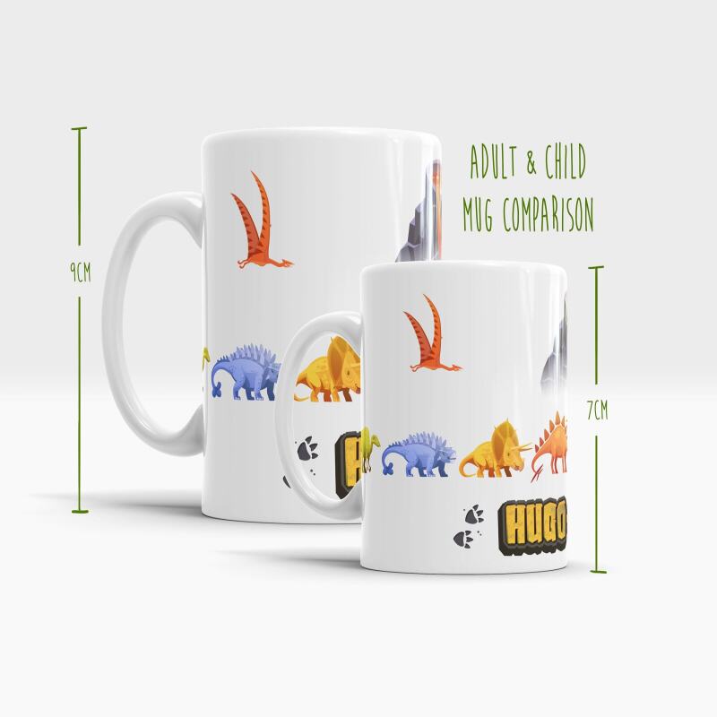 Personalized Dinosaur Mug for Toddlers and Young Paleontologists - Fun Dino Lover Gift - Childs (6oz)