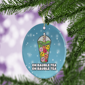 Funny Boba Bubble Tea Christmas Tree Decoration