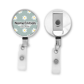 Personalised Metal ID Reel - Green Daisy