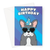 French Bulldog Birthday Card