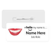 #hello my name is... Name Badge - Watercolour Smile