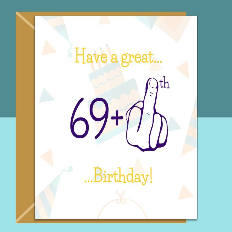 Funny 70th Birthday Card  - For Him or For Her - Personalised - For those turning 70 years old - For Mum, Dad, Grandad, Grandma, anyone else - Blank inside - Large