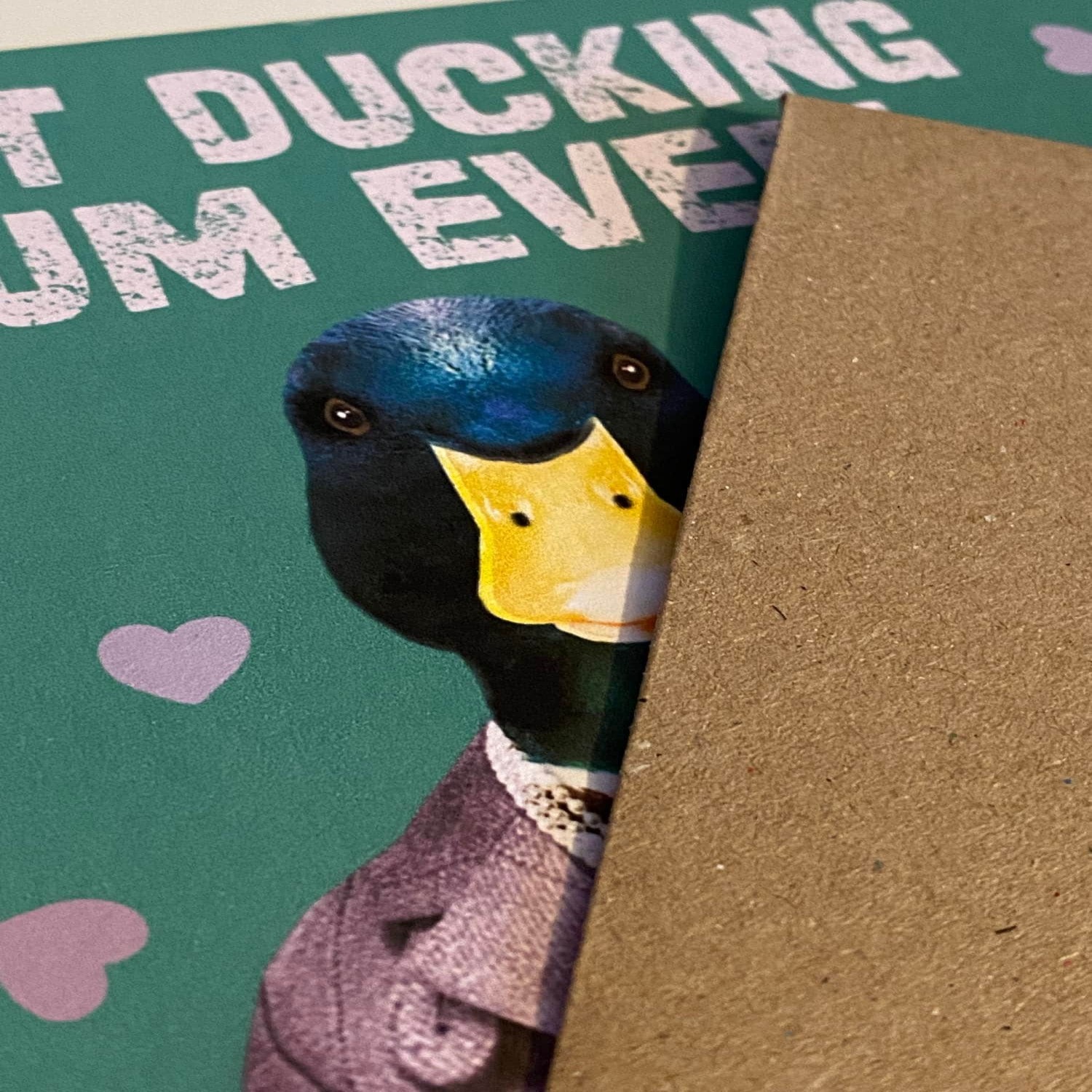 Best ducking mum, mom ever! Duck autocorrect, bird in clothes Mother's Day card from son, daughter (Animalyser) (Size A6/A5/A4/Square 6x6") - A6: Single card - Mum