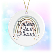 Self Love Ceramic Hanging Decoration - Follow Your Dream Boho Rainbow