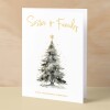 Christmas Card For Sister and Family Card For Her Xmas Card for Sister Christmas Card for Loved One Sister Family Card Christmas Tree Card - Large (5x7) / Blank Message