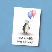 Birthday Card For Children Cute Puffin Birthday Card For Child Card For Boy Birthday Card For Girl Puffin Good Fun Birthday Card For Kids