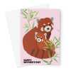 Red Panda Mother's Day Card - A5 Portrait - 1 Card