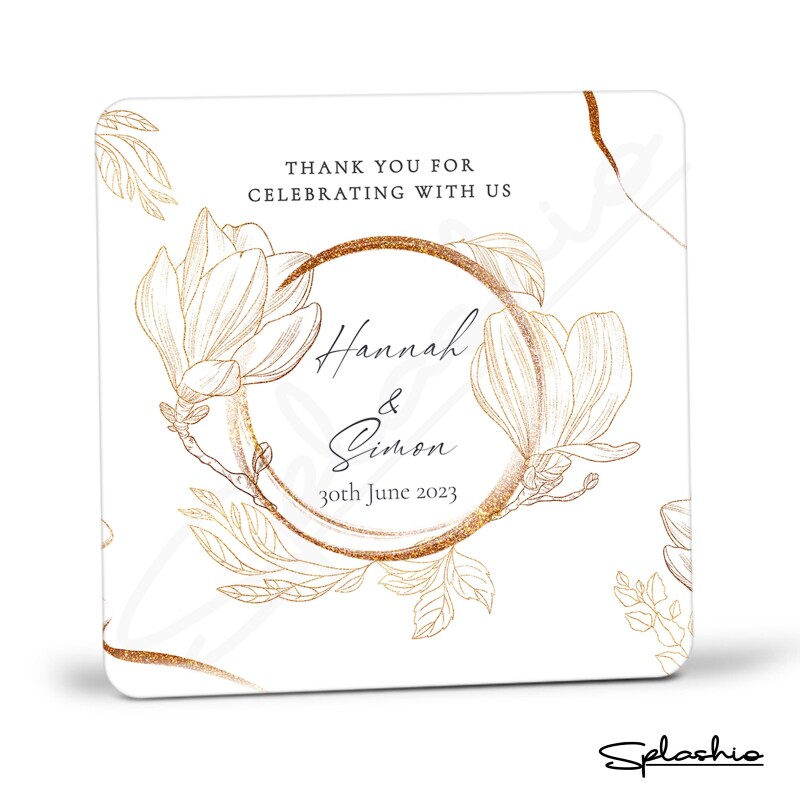 Wedding favor Coasters for guests, Custom wooden coasters, Personalised Wedding Table Coasters - Unique Wooden Favour Placecards for Guests - Single Sample - Yes