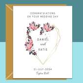 Customised Wedding Card - Personalised Wedding Day Card For Husband and Wife - Perfect card for anyone's special day