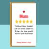 Funny Mother's Day Card for Mum - Ideal for your mum on Mothers Day - Cheeky Greetings Card