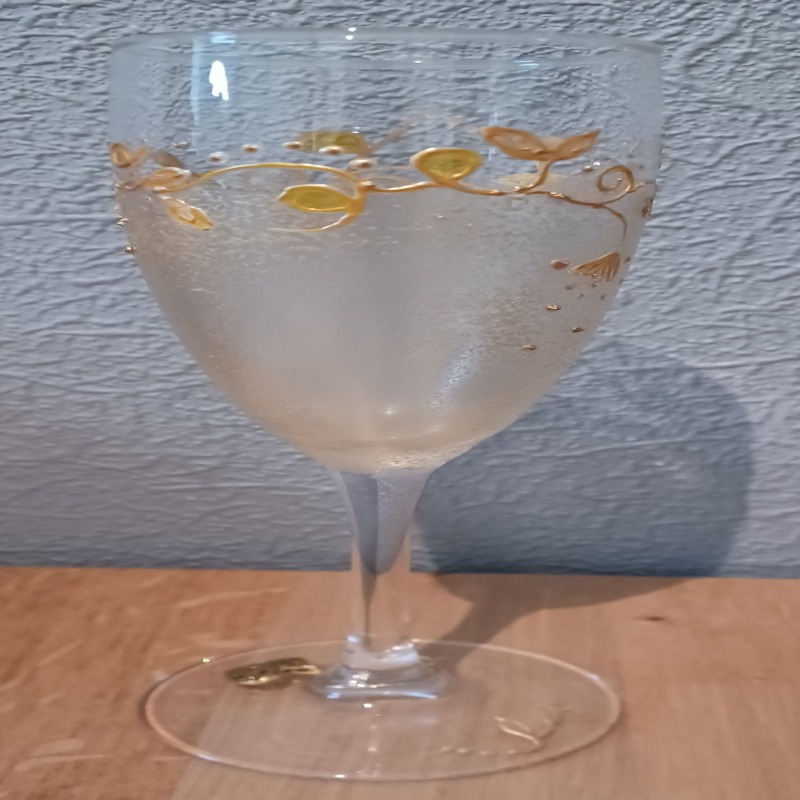 Hand Painted Gold Effect Prosecco Champagne or Prosecco Flutes Glasses