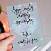 Crystal 15th/15 years anniversary card: Fifteen wonderful years (Size A6/A5/A4/Square 6x6") - A6: Single card