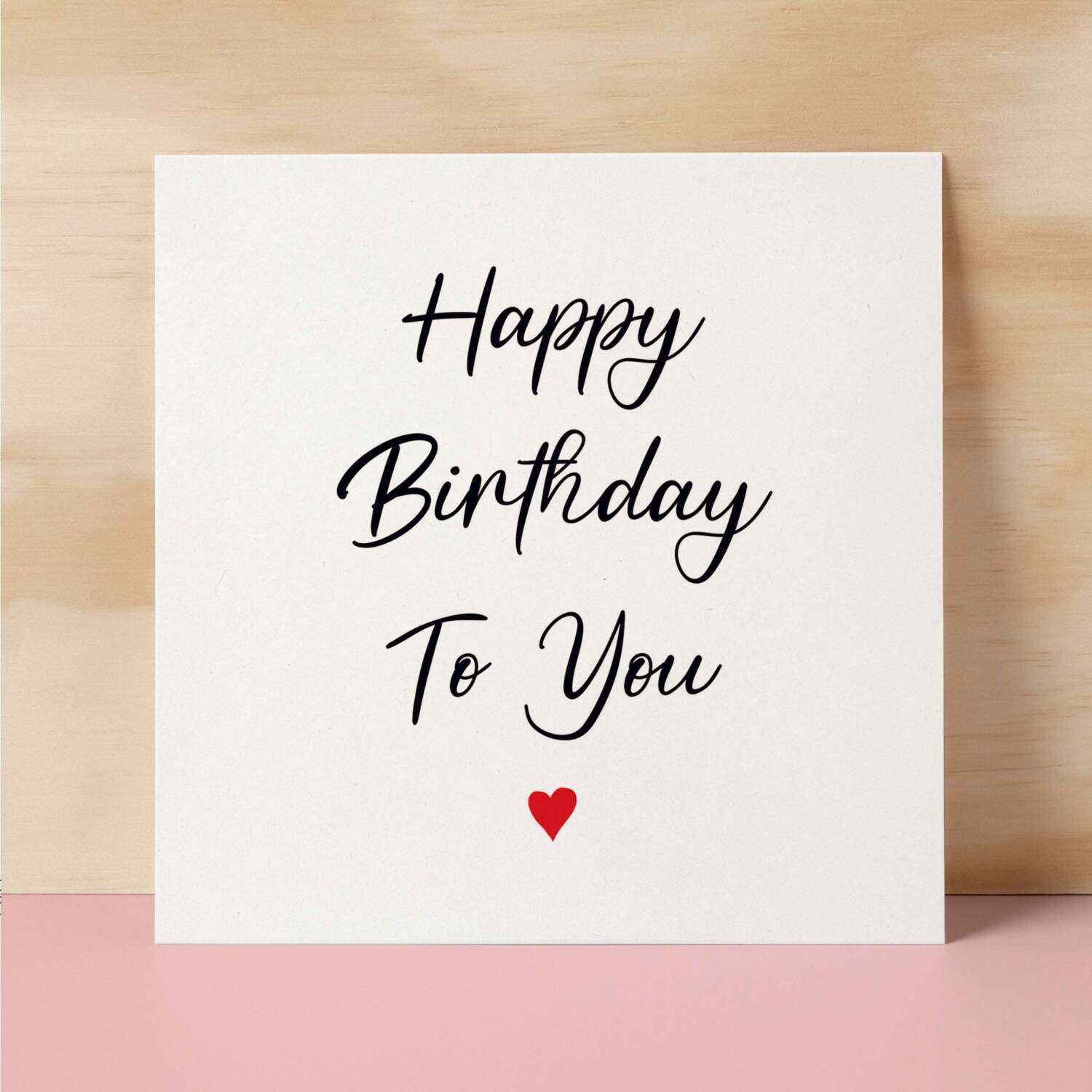 Happy Birthday Card For Him Boyfriend Birthday Card Girlfriend Birthday Card Husband Happy Birthday Card For Wife or Best Friend - Square (6x6) / Blank Message