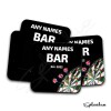 Personalised Bar Runner Mat, Darts Home Bar Opener & 4 x Drinks Coasters Gift Set Garden Bar Sets / Personalised Mats Home Bar - Darts Gift - Set of 4 Coasters
