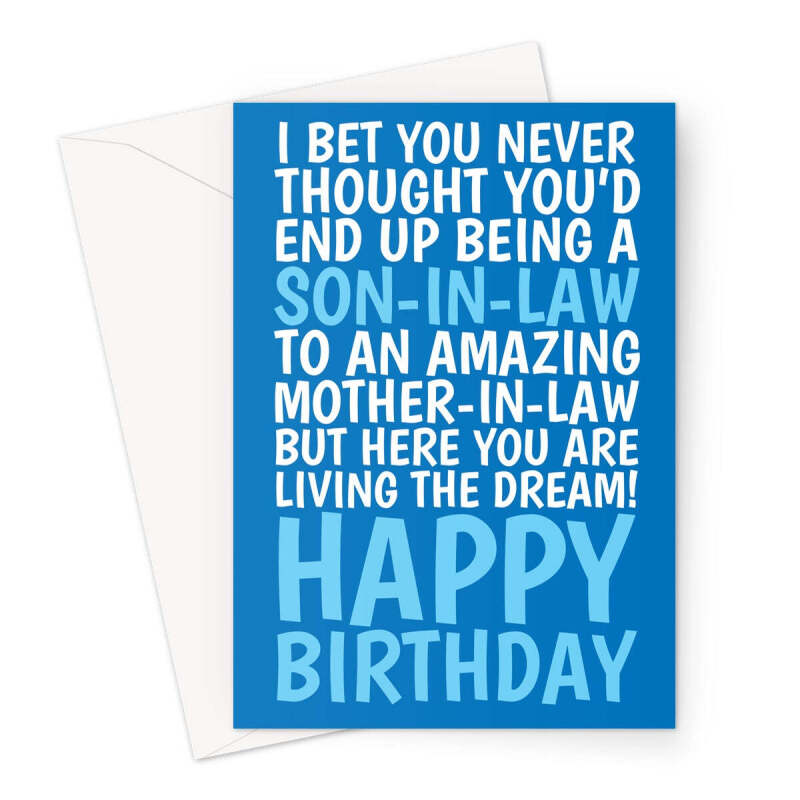 Funny Greeting Card For Son-In-Law - A5 Portrait - 1 Card