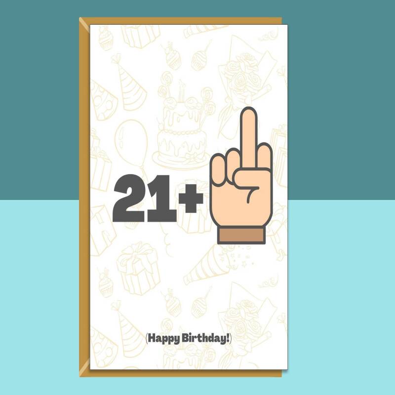 Funny 22nd Birthday Card - For Him or For Her - Can be personalised - for a friend, colleague, brother, or sister turning 22 years old - Blank inside