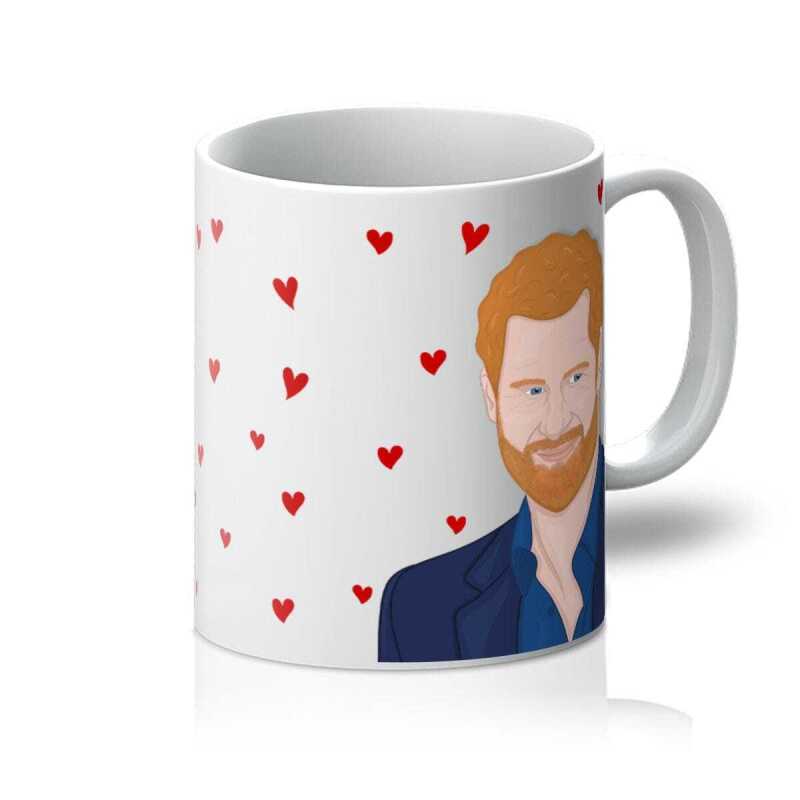 Funny Prince Harry Mug, Roses Are Red Poem - 11oz - White