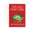 Dinosaur Happy Valentine's Day Card - A5 Portrait - 1 Card