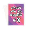 Age 30 Happy Day Of Birth - Birthday Card For Her - Pink - A5 Portrait - 1 Card