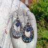 Sodalite and Wood charm Earrings