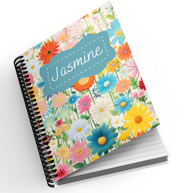 Personalised A5 Notebook - Colourful Floral