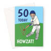 Funny 50th Cricket Birthday Card For Man - A5 Portrait - 1 Card