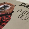 Dam! You're old! Beaver in clothes old age, pensioner, old person, old man, old lady birthday card (Animalyser) (Size A6/A5/A4/Square 6x6") - A6: Single card