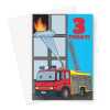 Fire Engine Birthday Card - Age 3 - A5 Portrait - 1 Card