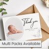 Personalised Photo Baby Thank You Cards, Simple Baby Thank You, Baby Thank You Cards Photo, New Baby Thank You Cards, Photo Baby Thank You - A6 - 4.1" x 5.8" - Pack of 20