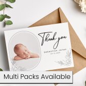 Personalised Photo Baby Thank You Cards, Simple Baby Thank You, Baby Thank You Cards Photo, New Baby Thank You Cards, Photo Baby Thank You