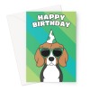 Beagle Dog Birthday Card - A5 Portrait - 1 Card